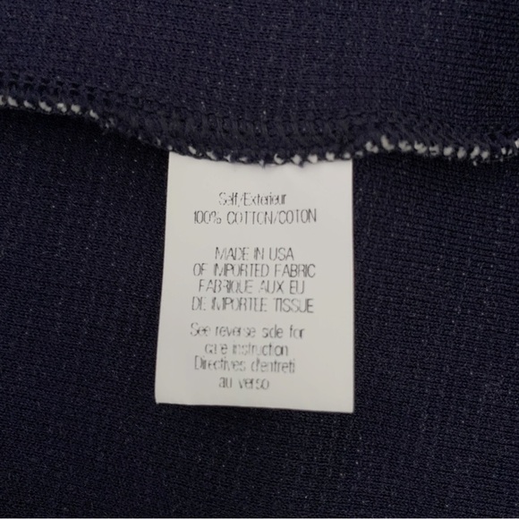 Theory Mimi H. Plentiful Tweed Mini Dress Large Blue White - Picture 7 of 9